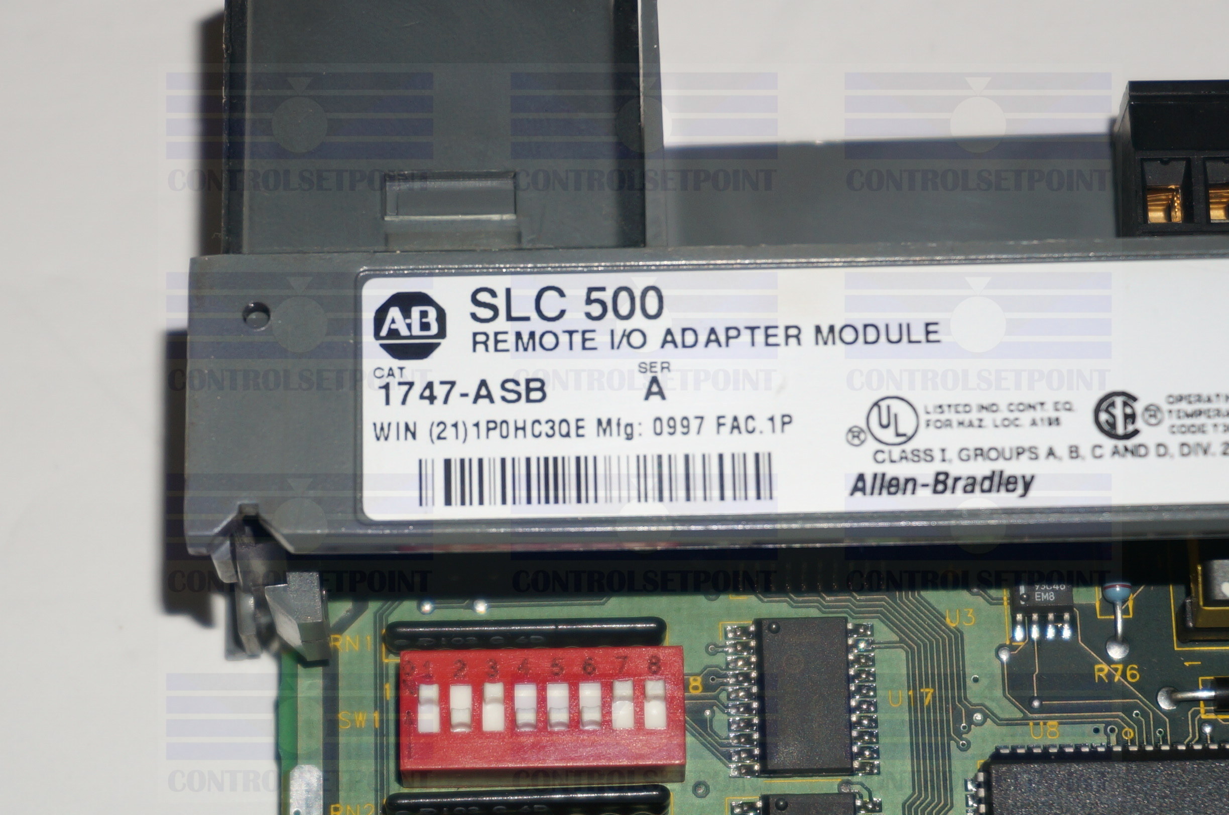 ALLEN BRADLEY SLC 500 REMOTE I/O ADAPTER MODULE 1747-ASB 1747ASB USED