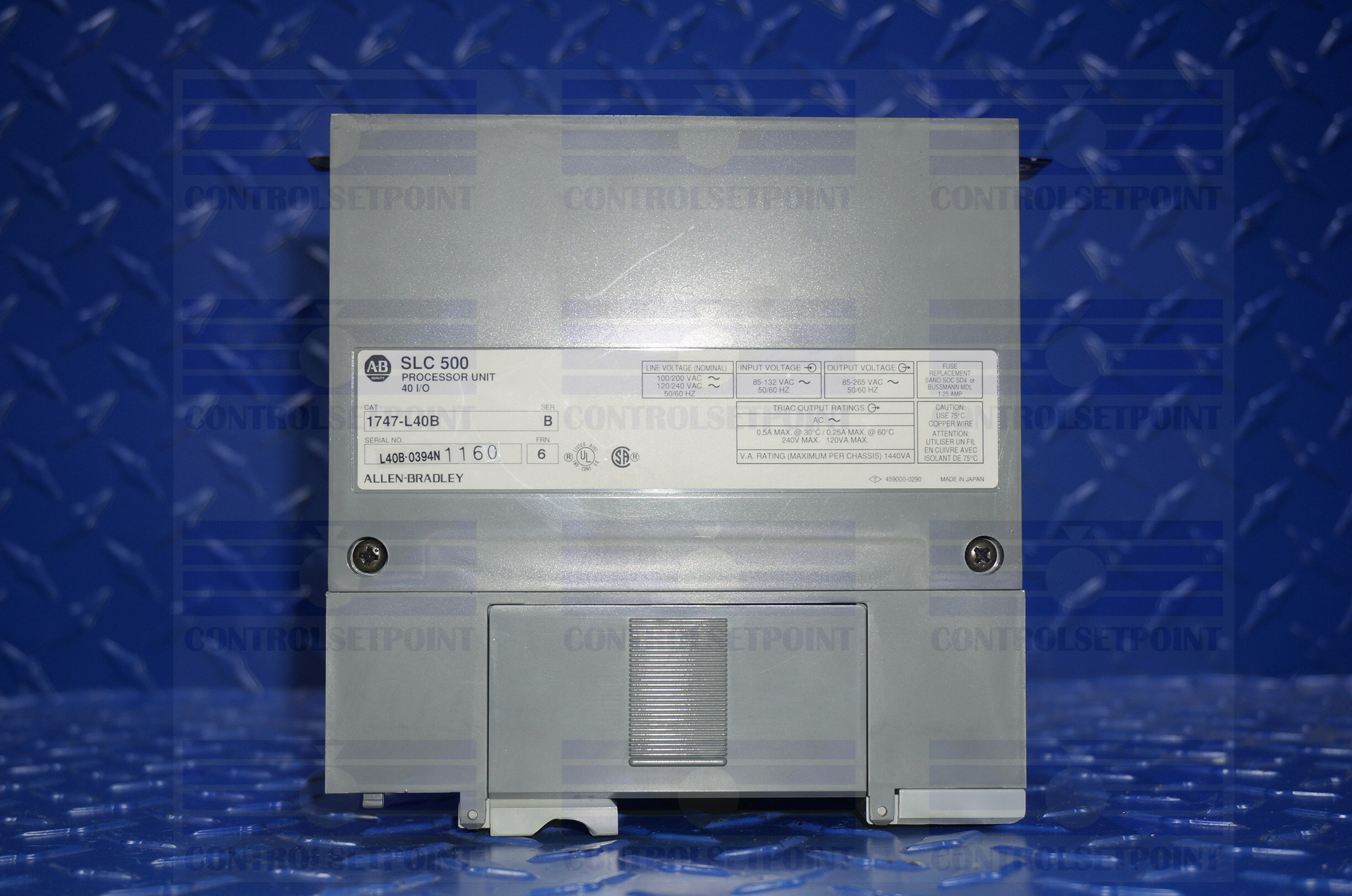 ALLEN BRADLEY SLC 500 PROCESSOR UNIT 40 I/O 1747-L40B