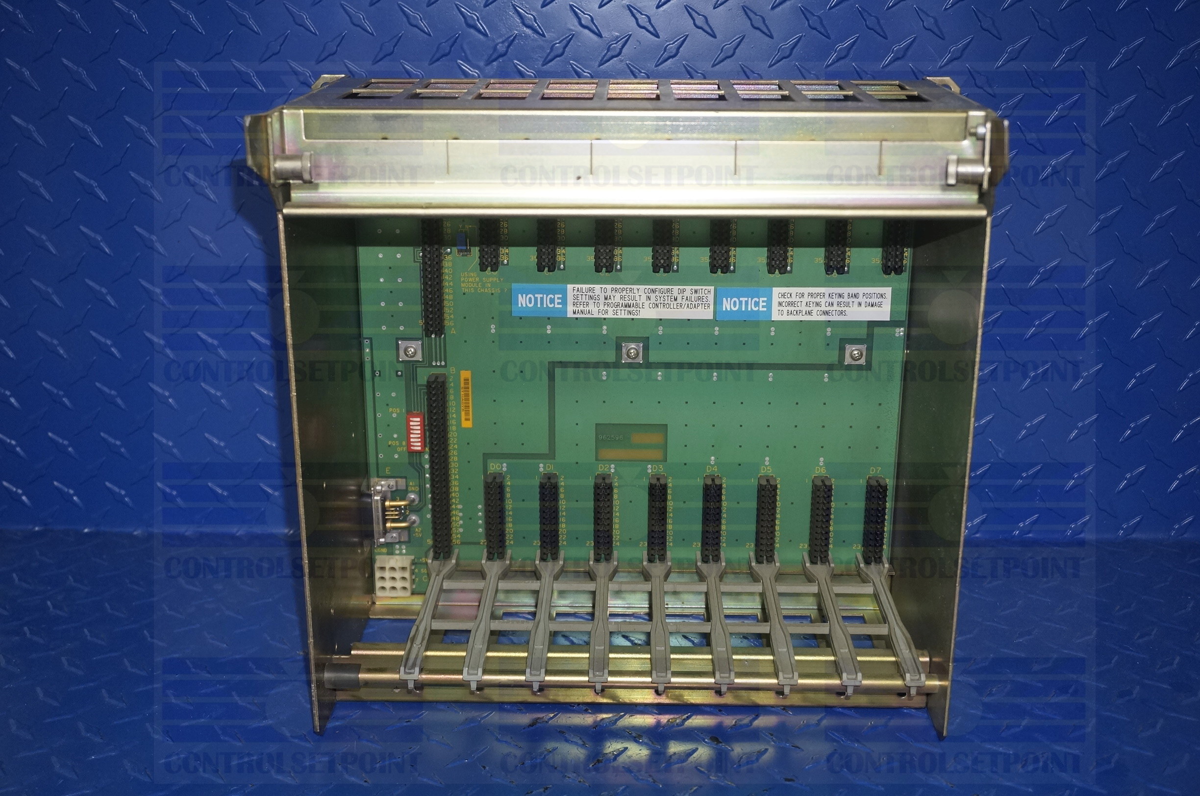ALLEN BRADLEY SLC500 1771-A2B B 8 SLOT I/O CHASSIS 1771A2B
