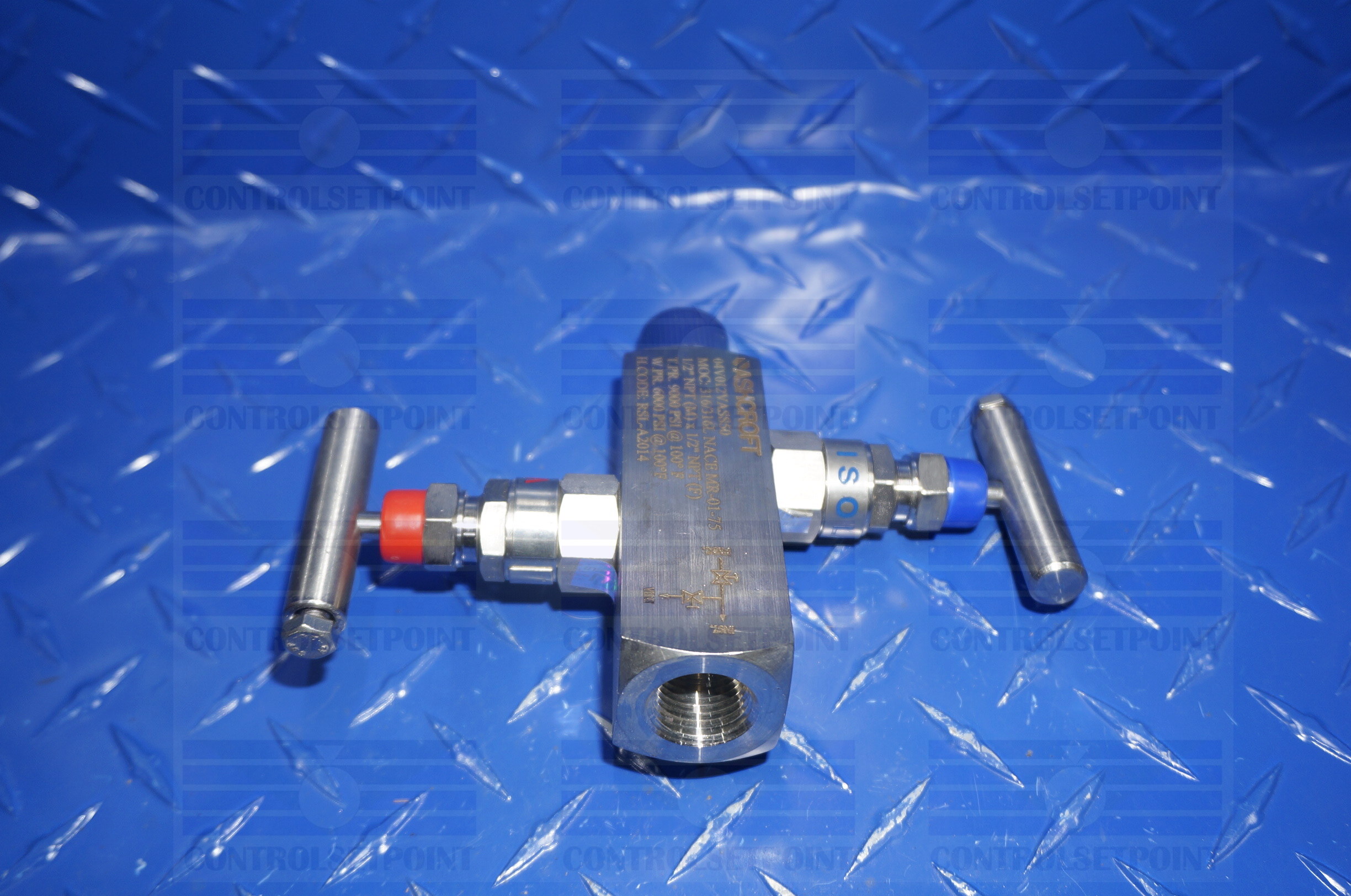 ASHCROFT MANIFOLD 04V012VASS50 NEW 2 VALVE MANIFOLD 
