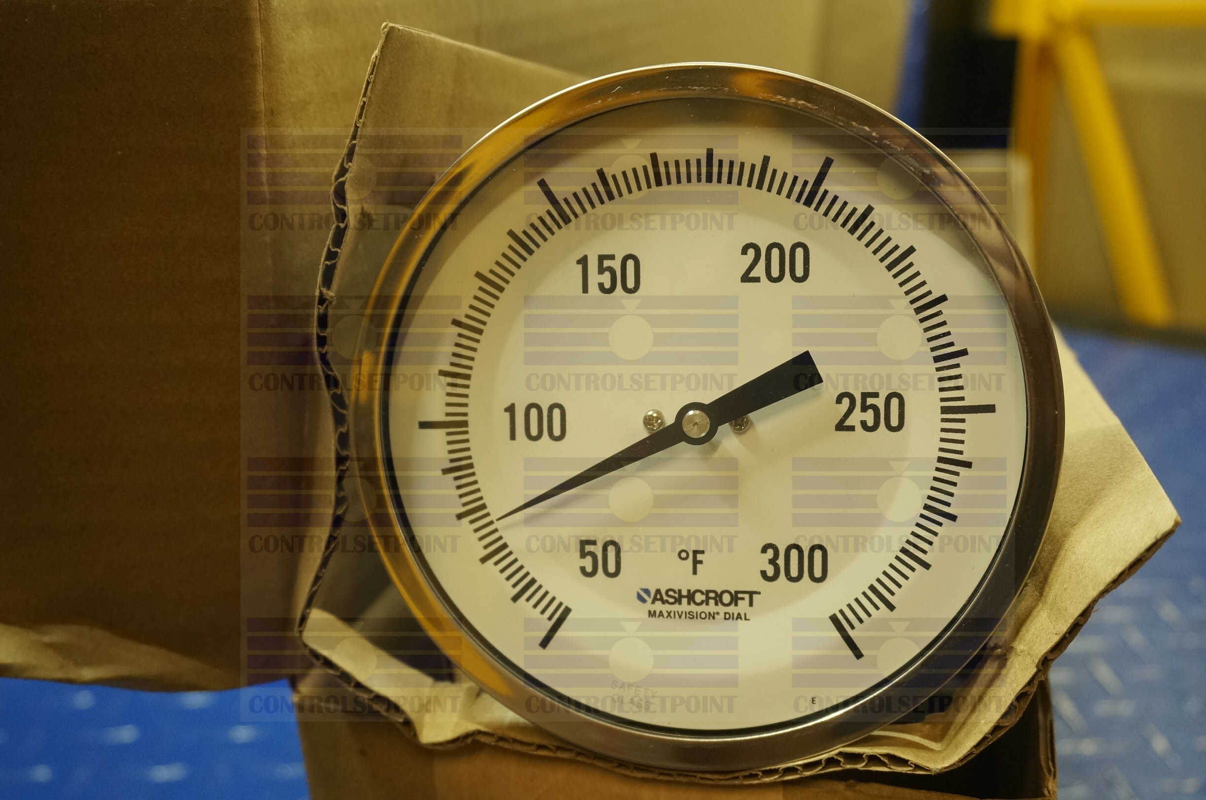 ASHCROFT THERMOMETER 50EI60E240XSG50-300F 50/300 F 1/2 NPT, Stem Length 24