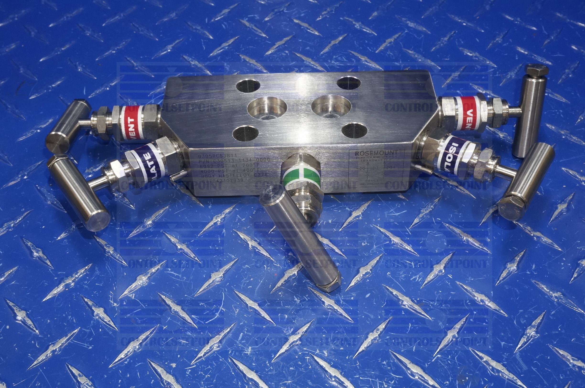 EMERSON MANIFOLD C30513-1134-0000, 0305RC53B11 NSP 5 VALVE MANIFOLD 