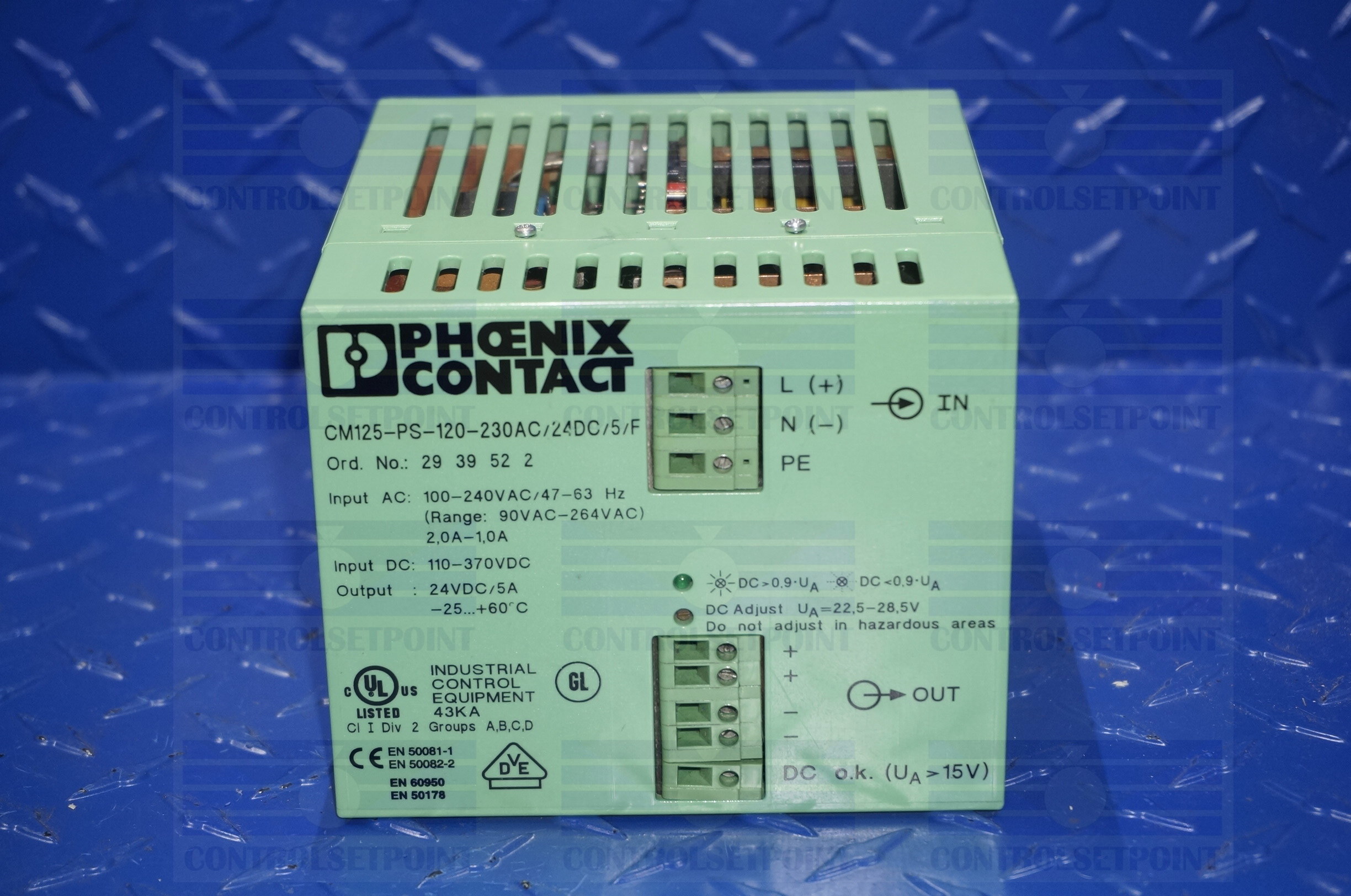 PHOENIX CONTACT 2939522 POWER SUPPLY CM125-PS-120-230AC/24DC/5