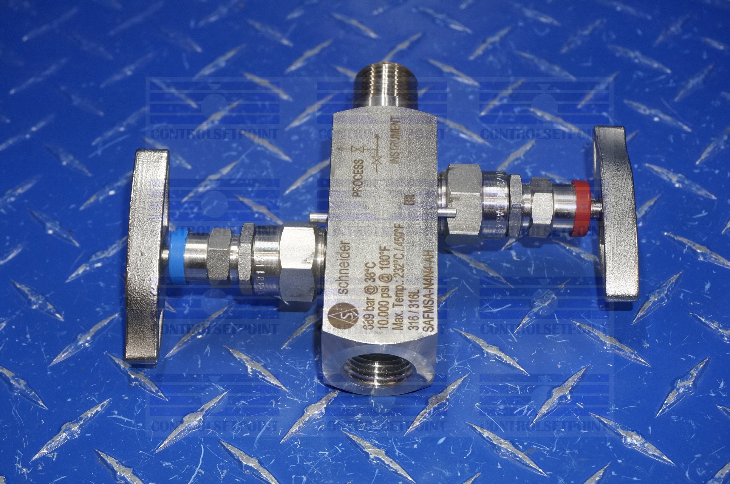 SCHNEIDER MANIFOLD SAFMSA-N4N4-AH NSP 2 VALVE MANIFOLD 