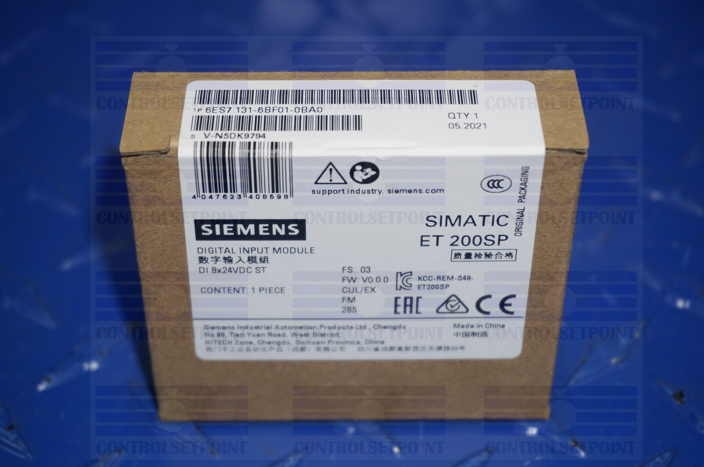 SIEMENS SIMATIC ET 200SP 6ES7131-6BF01-0BA0 8 x 24VDC ST DIGITAL INPUT MODULE