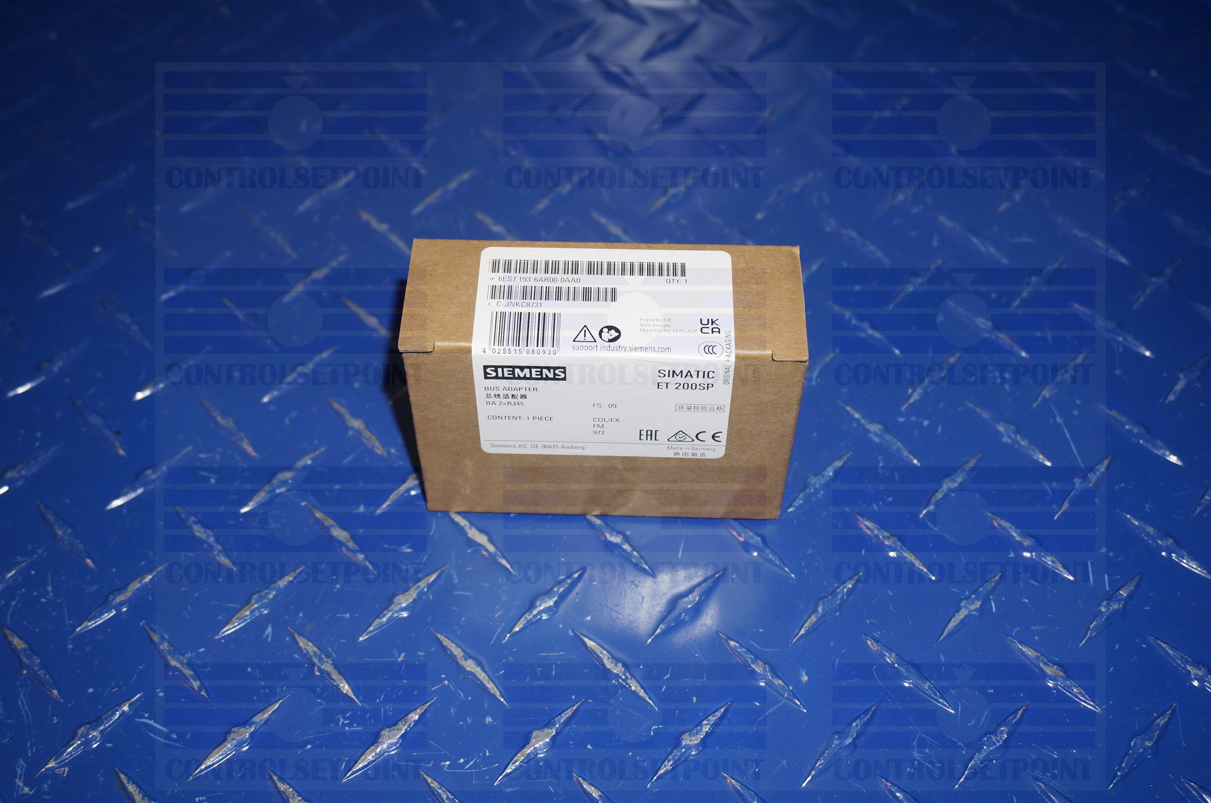 SIEMENS SIMATIC ET 200SP 6ES7193-6AR00-0AA0 BUS ADAPTER