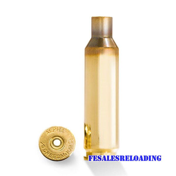 Alpha Brass 25 Creedmoor Unprimed Srp 100/Bx