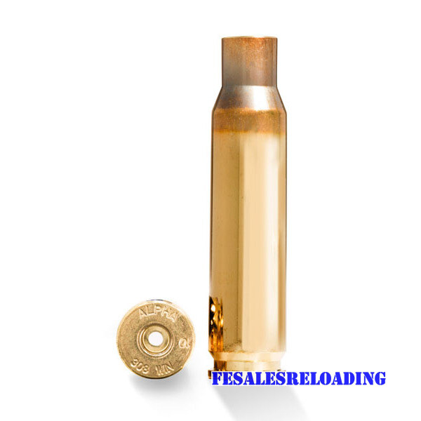 Alpha Brass 308 Winchester Srp Unprimed 100/Bx