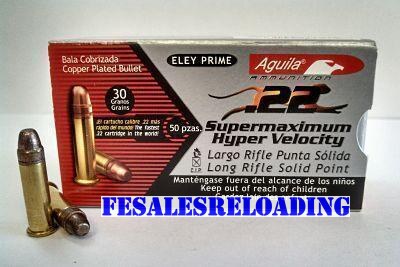 Aguila 22LR Ammo Supermaximum Hyper Velocity 30 Gr Sp 50 Rds 1B2298