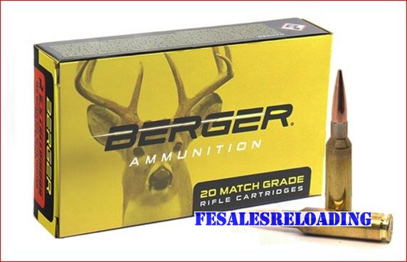 Berger 31070 Match Ammo 6.5 Creedmoor 156 Grain Elite Hunter Box Of 20