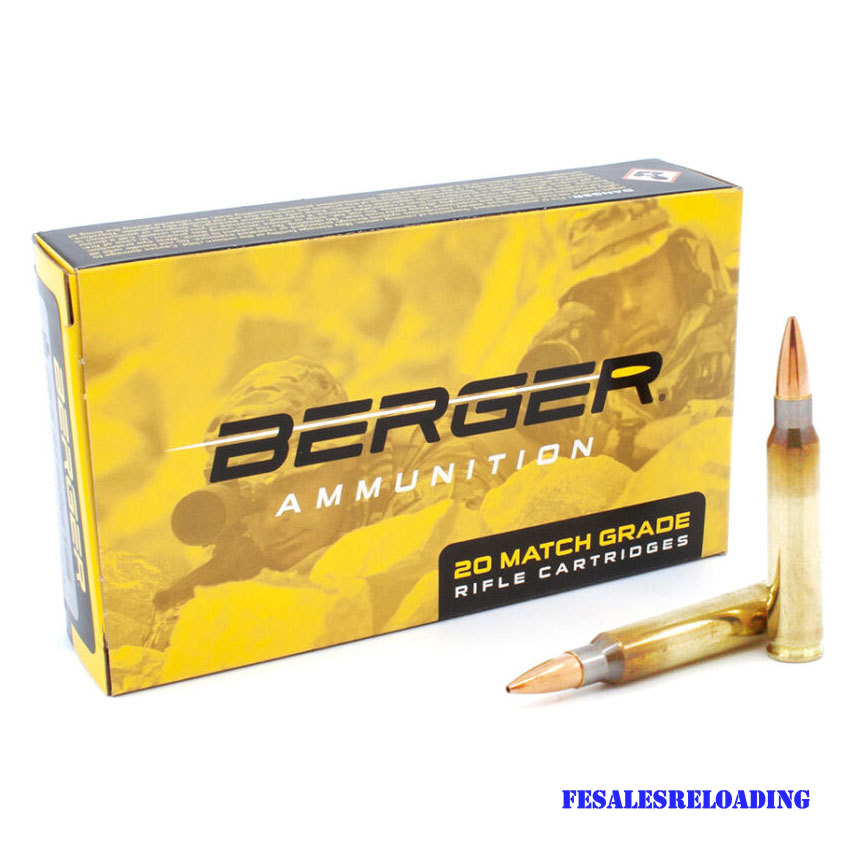 Berger 31081 Match Ammo 6.5 Creedmoor 144 Hybrid Target Box Of 20