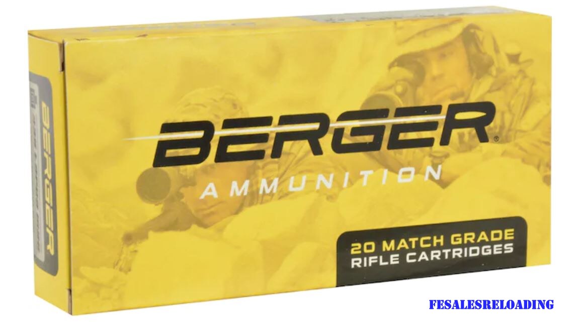 Berger 60010 Match Ammo 308 Winchester 175 Gr Otm Tactical Box Of 20