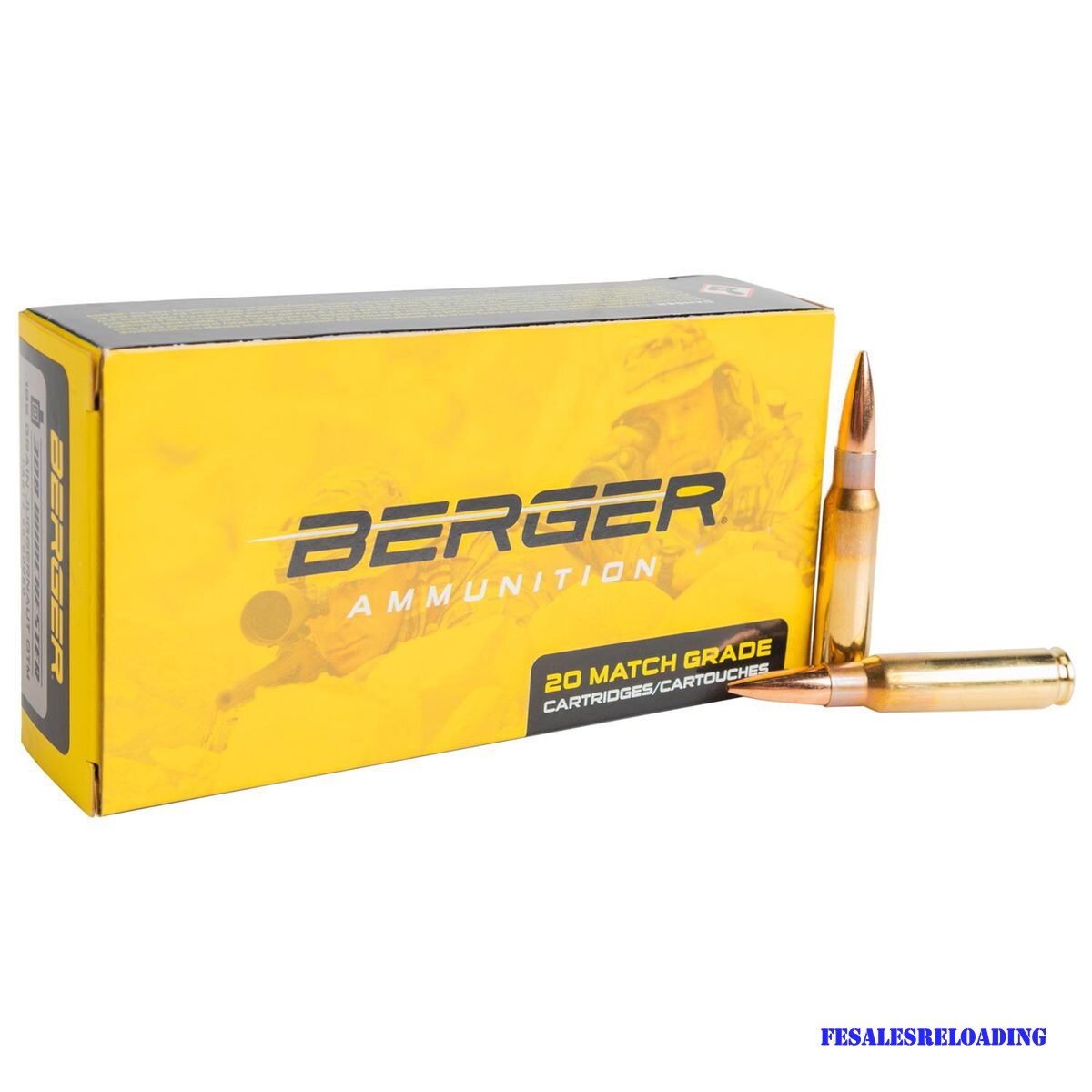 Berger 60050 Match Ammo 308 Winchester 185 Gr Juggernaut Otm Box Of 20