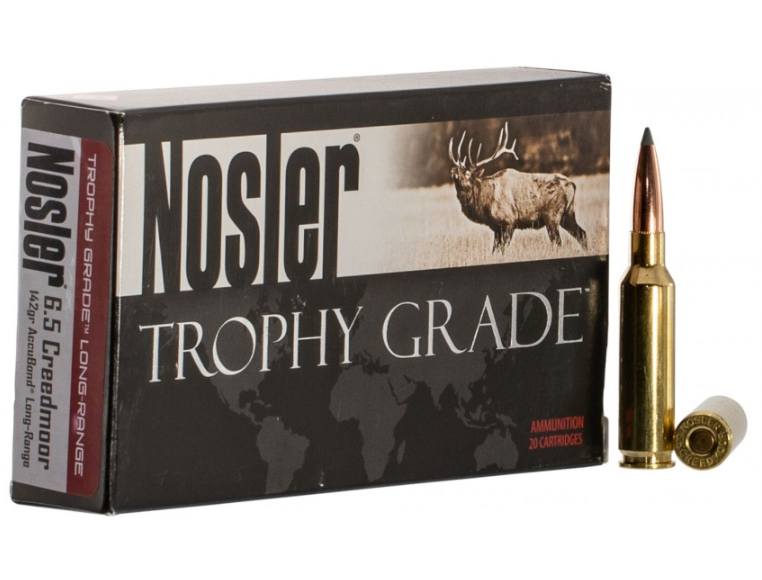 Nosler 60105 Trophy Grade Amm0 6.5mm Creedmoor 142 Gr Accubond LR Box Of 20