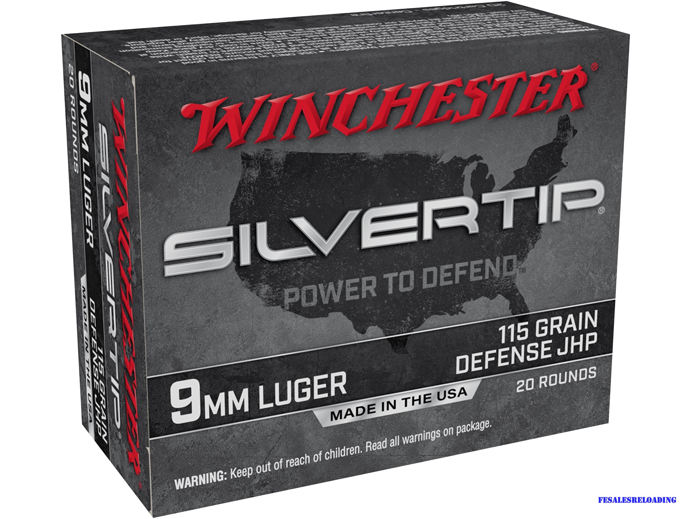 Winchester Silvertip Ammo 9mm Luger 115 Gr JHP Box 20 