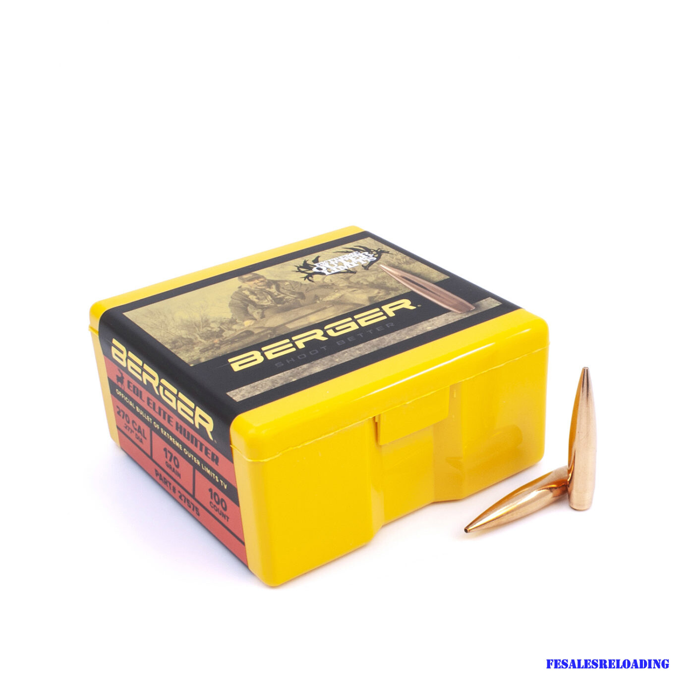 Berger 27575 Bullets 270 Cal .277 Dia 170 Gr Elitec Hunter HPBT 100 Ct