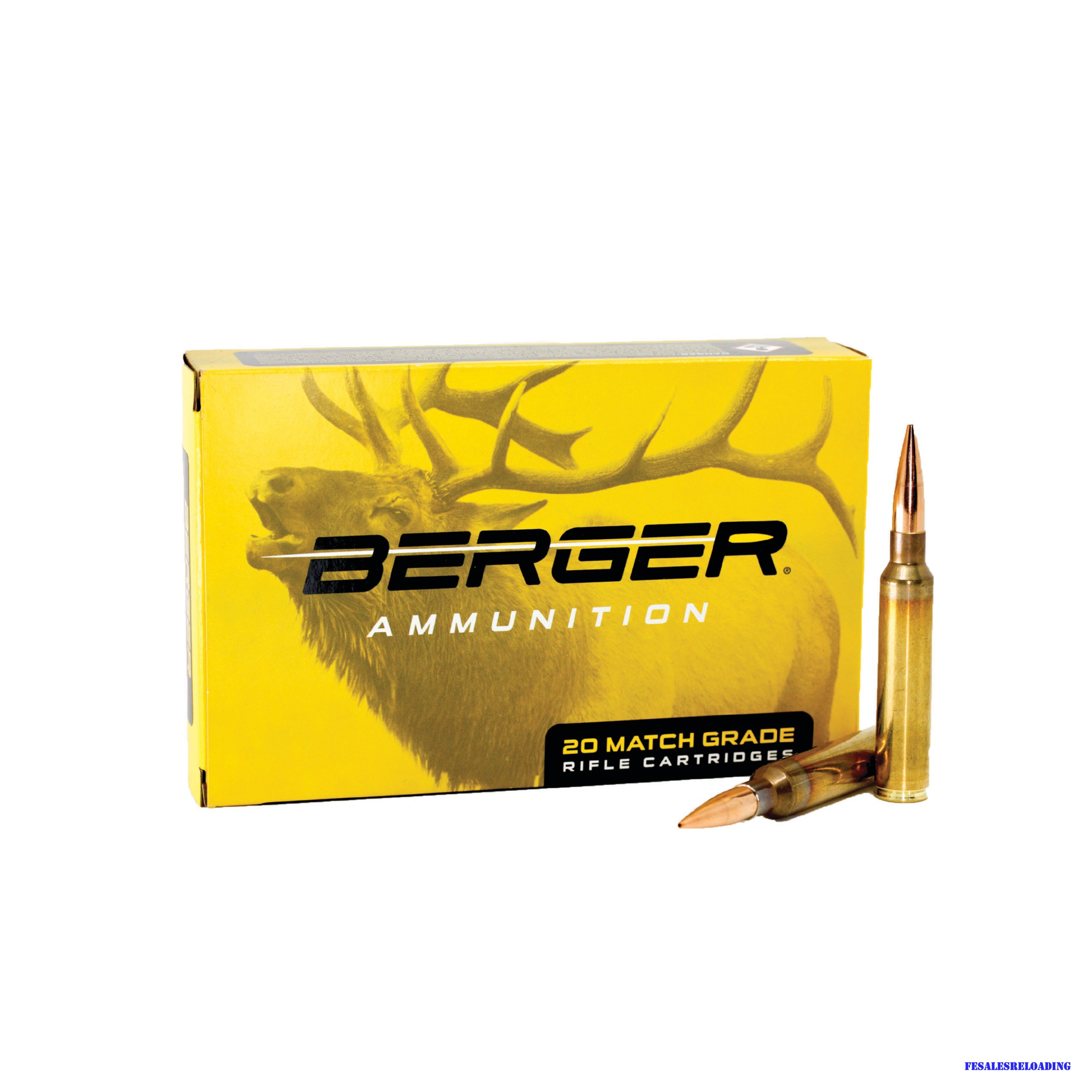 Berger 55020 Match Ammo 300 PRC 245 Gr Elite Hunter JHP Box Of 20