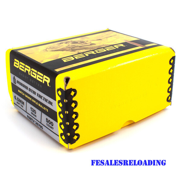 Berger 6.5 (.264) 130G HPBT Bullet Ar Hybrid Otm 500B