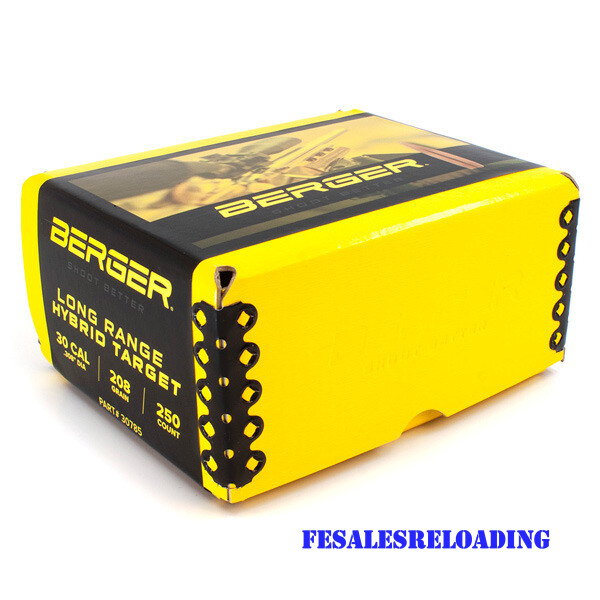 Berger 30 (.308) 208Gr Bullet Lrht 250/Bx