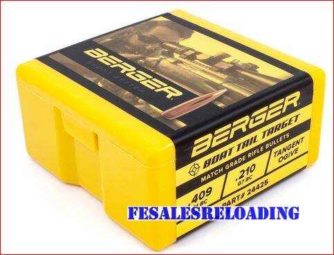 Berger 24425 Bullets 243 Cal .243 6mm 90 Gr Target HPBT 100 Ct