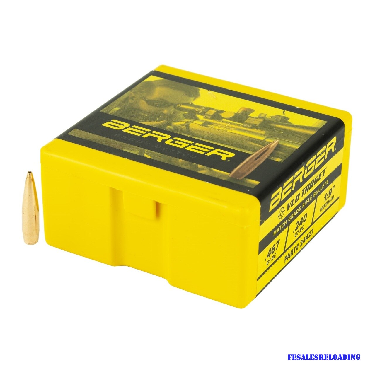 Berger 24427 Bullets 243 Cal .243 6mm Dia 95 Gr Target Vld HPBT 100 Ct