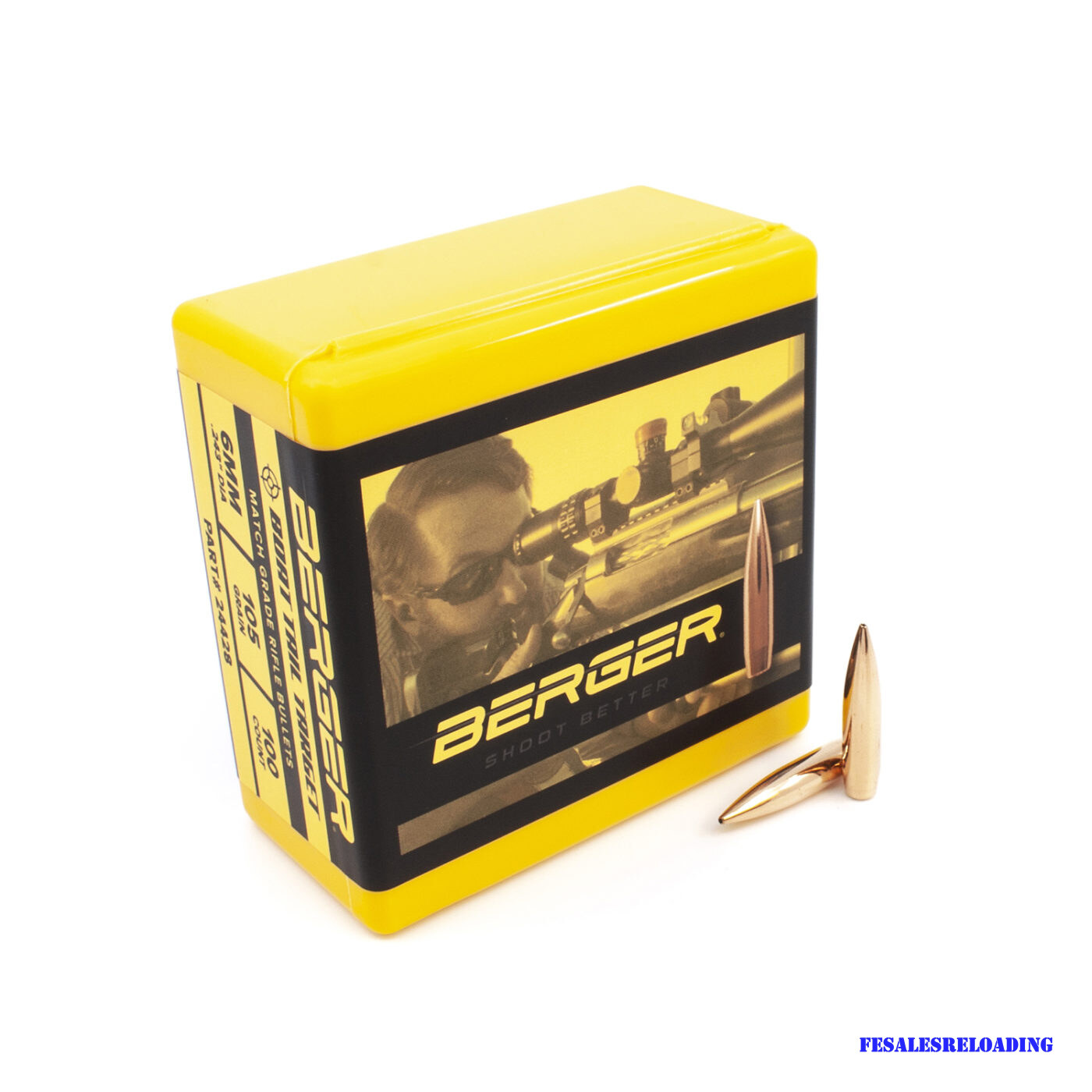 Berger 24428 Bullets 243 Cal .243 6mm Dia 105 Gr Target HPBT 100 Ct