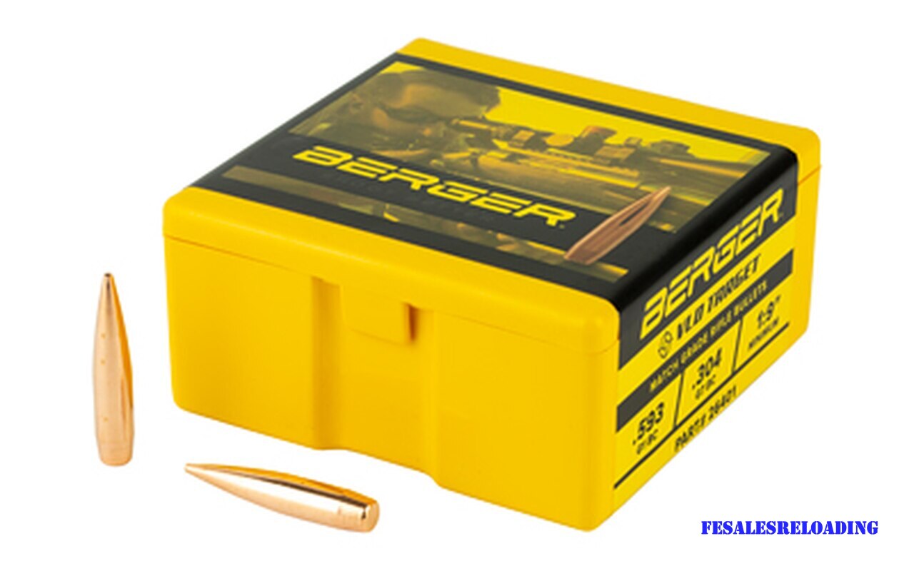 Berger 26401 Bullets 264 6.5mm Cal .264 Dia 140 Gr Vld HPBT 100 Ct