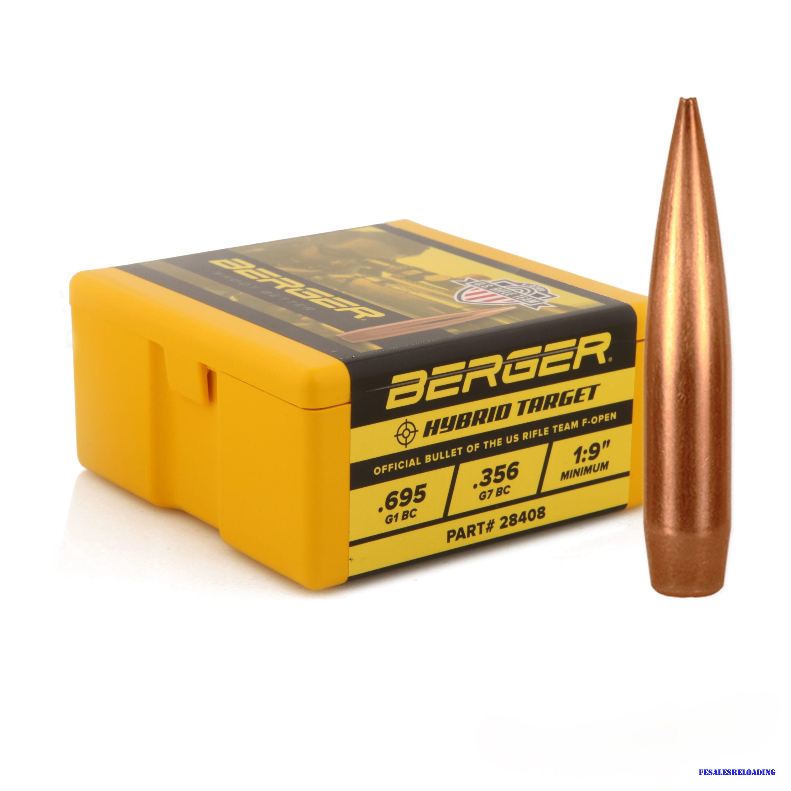 Berger 28408 Bullets 284 Cal 7mm .284 Dia 184 Gr Hybrid F-Open HPBT 100 Ct