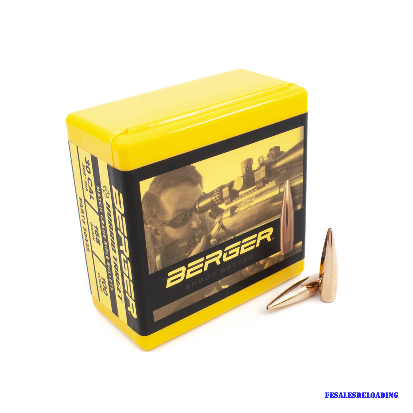 Berger 30425 Bullets 30 Cal .308 Dia 168 Gr Hybrid Target HPBT 100 Ct