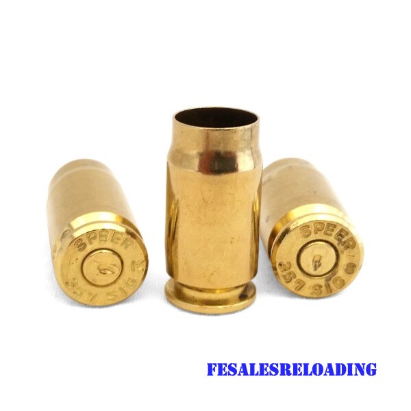 Lightning Fired Brass 357 Sig Clean/Polished 100/Bg