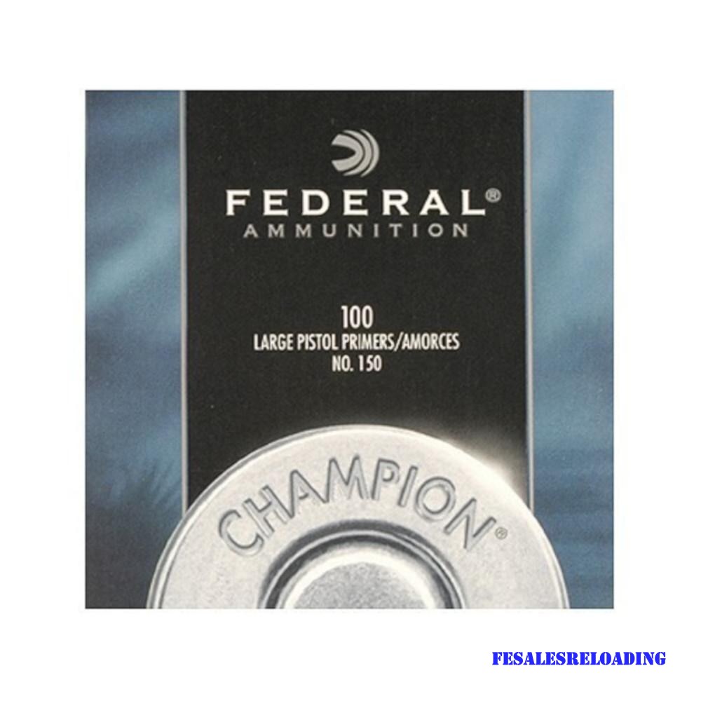 Federal 150 Large Pistol Primers 1 Tray Of 100 #150