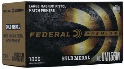 Federal Gm155M Premium Gold Medal Large Pistol Magnum Primers Brick 1000