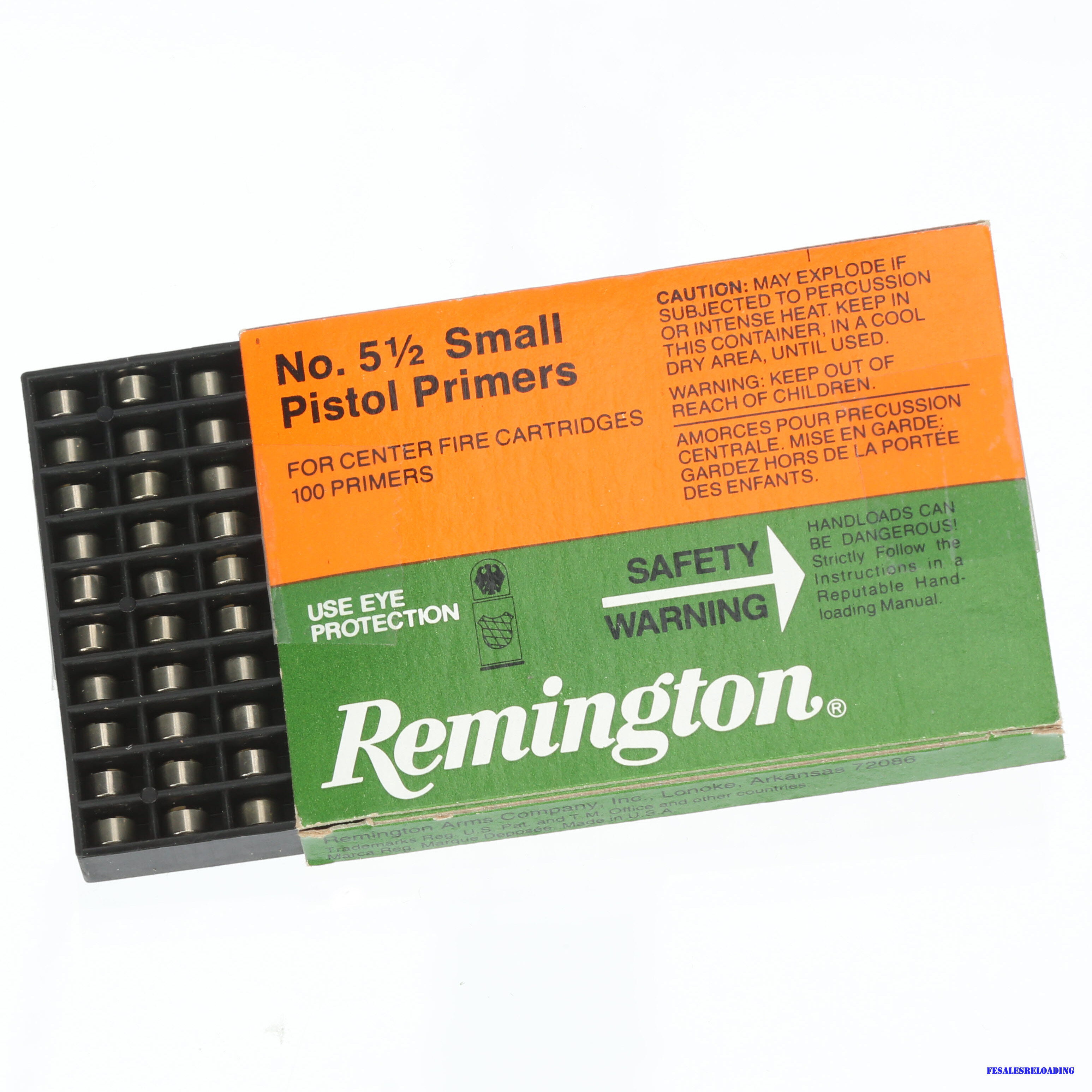 Remington 5-1/2 Small Pistol Magnum Primers 1 Tray Of 100